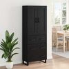 vidaXL Highboard Schwarz Eichen-Optik 69,5 x 34 x 180 cm Holzwerkstoff