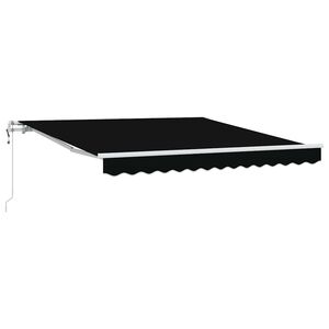 vidaXL Ausziehbare Markise Schwarz 300 x 250 cm Stoff und Aluminium