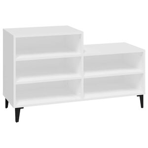 vidaXL Schuhregal Wei&szlig; 102x36x60 cm Holzwerkstoff