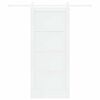 vidaXL Schiebet&uuml;r Wei&szlig; 86 x 198,5 cm Massives Kiefernholz