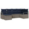 vidaXL Sofa Set 6 stk. Grau [Synthetisch]: Poly Rattan