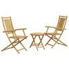 vidaXL 3-tlg. Bistro-Set Bambus