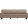 vidaXL 3-Sitzer-Sofa Cappuccino-Braun 180 cm Kunstleder