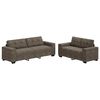 vidaXL | Sofa | 2 pcs Dunkelgrau 221 x 78 x 80 cm Kunstleder