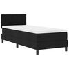 vidaXL Boxspringbett mit Matratze mit LED Schwarz 80 x 200 cm Stoff