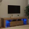 vidaXL TV-Schrank mit LED-Beleuchtung Sonoma-Eiche 140x36,5x40 cm