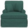 vidaXL Chaise Lounge mit Rock Dunkelgr&uuml;n 91 x 157 x 91 cm Stoff