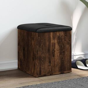vidaXL Sitzbank mit Stauraum R&auml;uchereiche 42x42x45 cm Holzwerkstoff