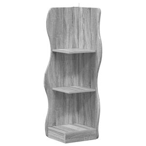 vidaXL Eckregal Sonoma-Grau 34 x 33 x 102 cm Holzwerkstoff