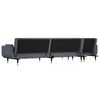 vidaXL Schlafsofa in L-Form Dunkelgrau 275x140x70 cm Samt