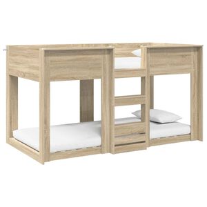vidaXL Etagenbett f&uuml;r Kinder Sonoma-Eiche 90 x 200 cm Holzwerkstoff