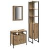 vidaXL Badezimmerm&ouml;bel-Set 3 stk. Artisan-Eiche 33 x 33 x 185,5 cm