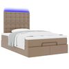 vidaXL Ottoman-Bett mit Matratze & LEDs 120x190cm Kunstleder
