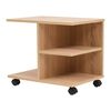 vidaXL Beistelltisch mit Rollen 50&times;35&times;42 cm Eichenbraun