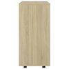vidaXL Rollschrank Sonoma-Eiche 60x35x75 cm Holzwerkstoff