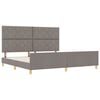 vidaXL Bettgestell mit Kopfteil Taupe 200 x 200 cm Stoff