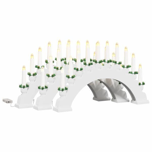 vidaXL Weihnachtskerzenbogen mit 10 LED Kerzen 3 pcs Wei&szlig;