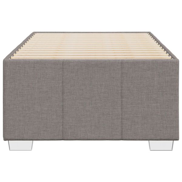 vidaXL Bettgestell ohne Matratze Taupe 90x190 cm Stoff