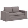 vidaXL Sofa 120cm 2 pcs Taupe Metall