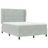 vidaXL Boxspringbett mit Matratze Hellgrau 200 x 140 cm Polyester