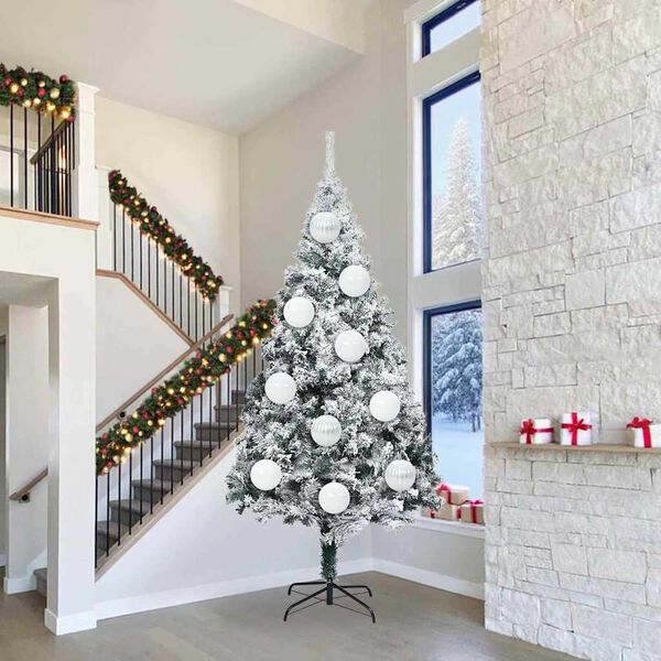 vidaXL Weihnachtsbaumkugel Set XXL 3 pcs Wei&szlig; Kunststoff