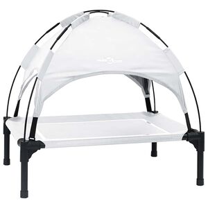 vidaXL Hundebett 63 x 49,5 x 60 cm Stahl Silber Grau