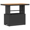 vidaXL Garten Essgruppe Schwarz Poly Rattan
