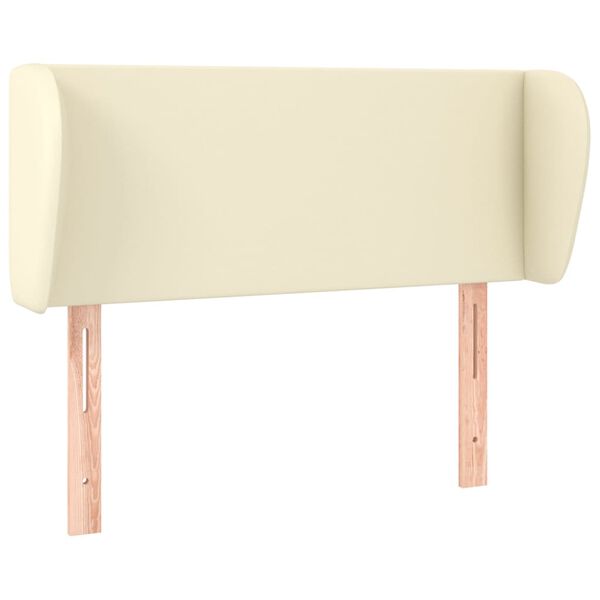 vidaXL Kopfteil mit Ohren Creme 103x23x78/88 cm Kunstleder