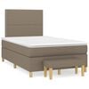 vidaXL Boxspringbett mit Matratze Taupe 120x190 cm Stoff