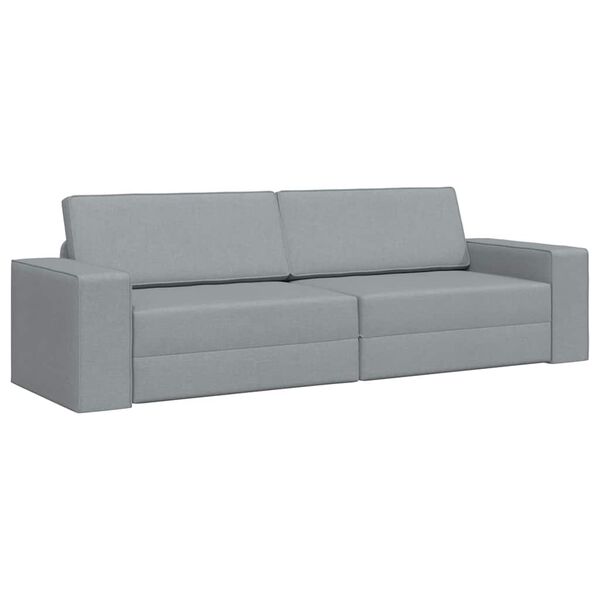 vidaXL Schlafsofa Hellgrau 245 x 78 x 77 cm Samt