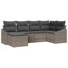 vidaXL Garten Essgruppe 6 Stk. Grau