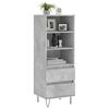 vidaXL Highboard Betongrau 40x36x110 cm Holzwerkstoff