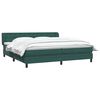vidaXL Boxspringbett mit Matratzen Dunkelgr&uuml;n 200x210 cm Samt