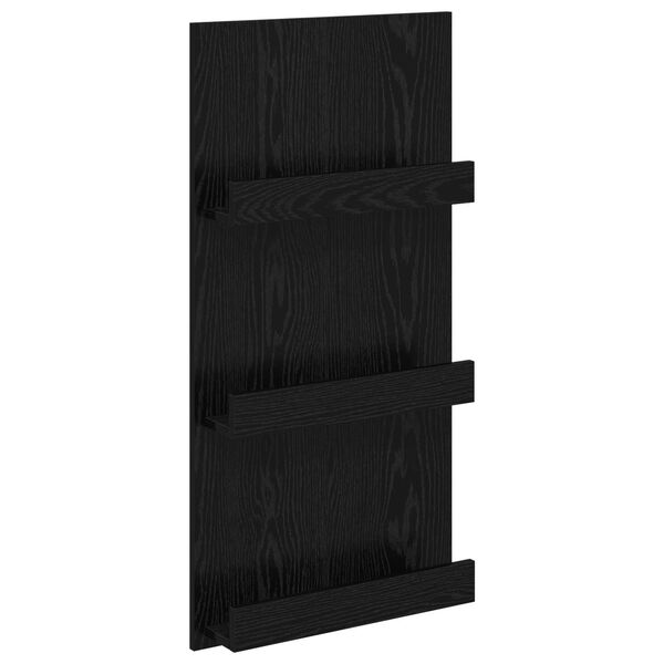 vidaXL Magazinregal mit Regal Schwarz Eichen-Optik 51 x 11 x 102 cm