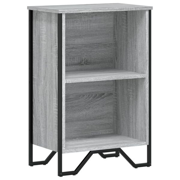 vidaXL B&uuml;cherregal Grau Sonoma 50x31x74,5 cm Holzwerkstoff