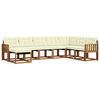 vidaXL Outdoor-Sofagarnitur 8 Stk. Natur und Creme
