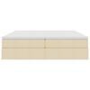 vidaXL Aufbewahrungsbett mit Matratze Creme 180 x 200 cm Polyester