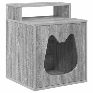 vidaXL Katzenhaus Sonoma-Grau 42,5 x 40 x 53,5 cm Holzwerkstoff