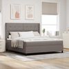 vidaXL Boxspringbett mit Matratze Taupe 200 x 180 cm Stoff