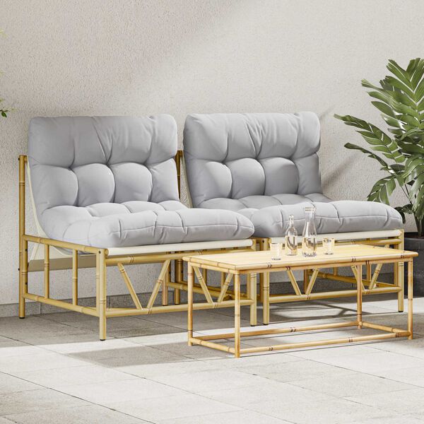 vidaXL Gartenstuhl 2 pcs Hellgrau 75 x 75 x 71 cm Stahl