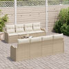 vidaXL Gartensofa-set Beige 55 x 55 x 37 cm Poly-Rattan