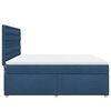 vidaXL Boxspringbett mit Matratze Blau 180x200 cm Stoff