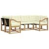 vidaXL Outdoor-Sofagarnitur 6 stk. Wei&szlig; und Creme