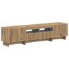vidaXL 5-teiliges LED TV Schrank Artisan-Eiche Holzwerkstoff
