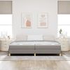 vidaXL Boxspringbett mit Matratze Taupe 200 x 200 cm Stoff