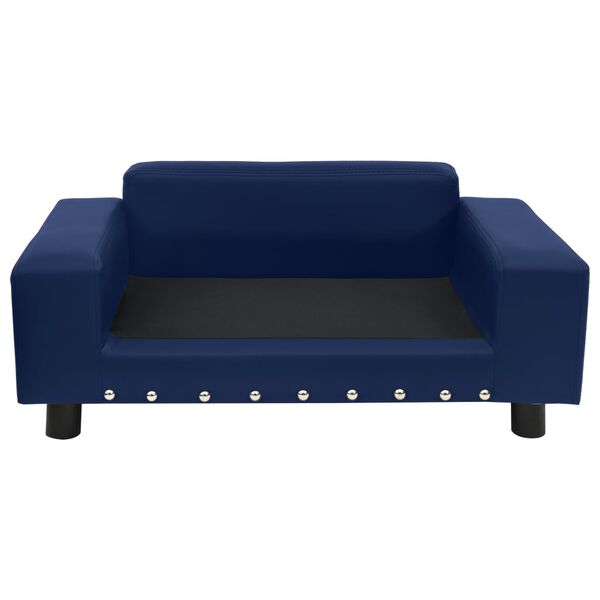 vidaXL Hundesofa Blau 81x43x31 cm Pl&uuml;sch und Kunstleder