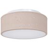 vidaXL Deckenlampe mit Strahlern Taupe 30 x 30 x 13,5 cm Stoff