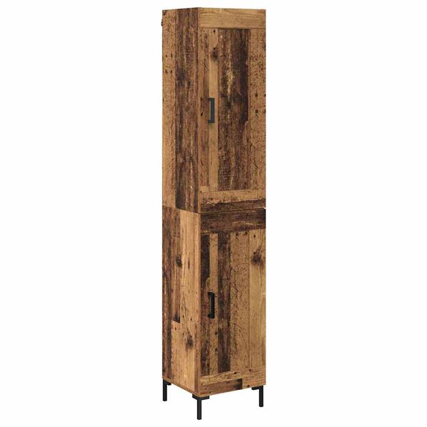 vidaXL Highboard Altholz 34,5 x 34 x 180 cm Holzwerkstoff