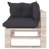 vidaXL 6-tlg. Garten-Lounge-Set aus Paletten mit Kissen Kiefernholz