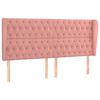 vidaXL Kopfteil mit Ohren Rosa 183x23x118/128 cm Samt